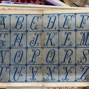 Cross Stitch Pattern - Sweet French Antique Alphabet - Monogram Letters