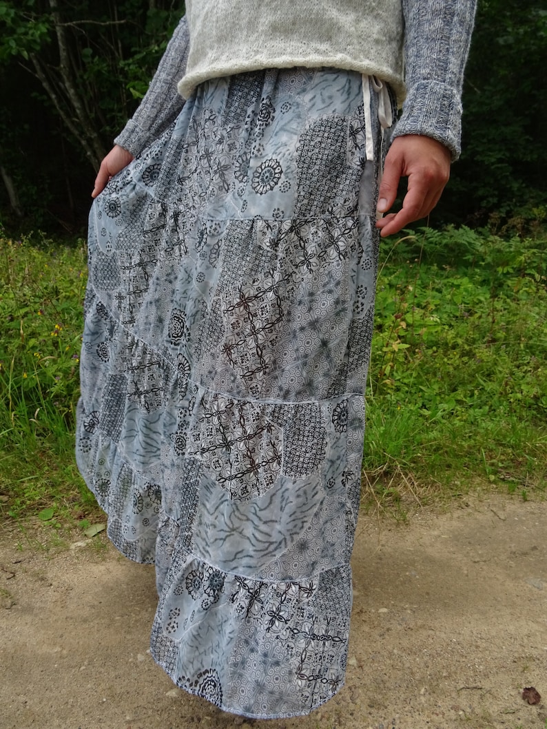 Maxi Skirt Chiffon Skirt Satin Lining Custom Size Romantic Low Waist Summer Outfit Custom Measurement Women Skirt