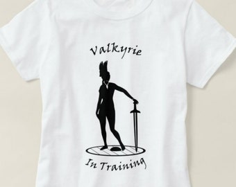Valkyrie In Training - Gold Chrome - Black or White Shirt - Small to 4XL