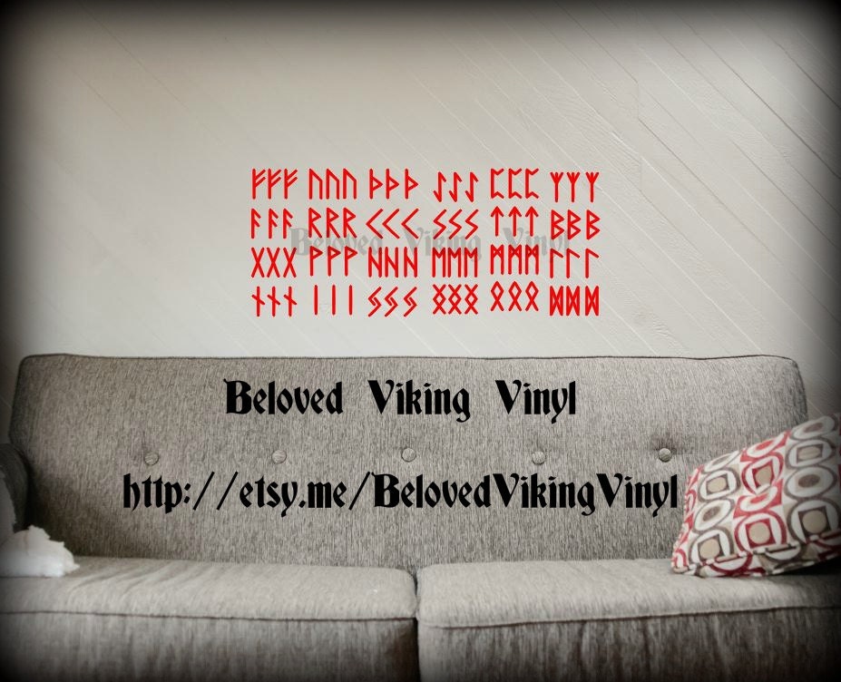 NOW 4 SIZES! Vinyl sticker rune set (for cars, walls, laptops, helmet…