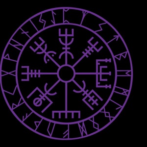 Nordischer Kompass mit Runen Vegvisir Bild 4