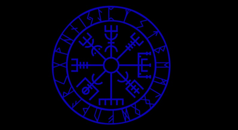 Norse Compass with Runes Vegvisir image 2