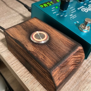 ENGAGE Button MIDI Bypass Toggle Switch - handmade hickory remote USB controller vintage musician gift