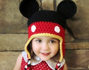PDF Mickey ALL Sizes Crochet Hat Pattern