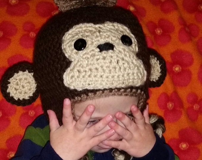 PDF Monkey Hat - ALL Sizes - Crochet Pattern - Etsy