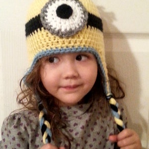 PDF Minion All Sizes Crochet Hat image 1