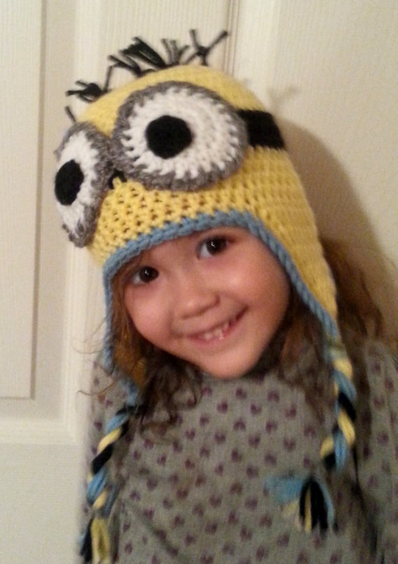 PDF Minion All Sizes Crochet Hat image 3