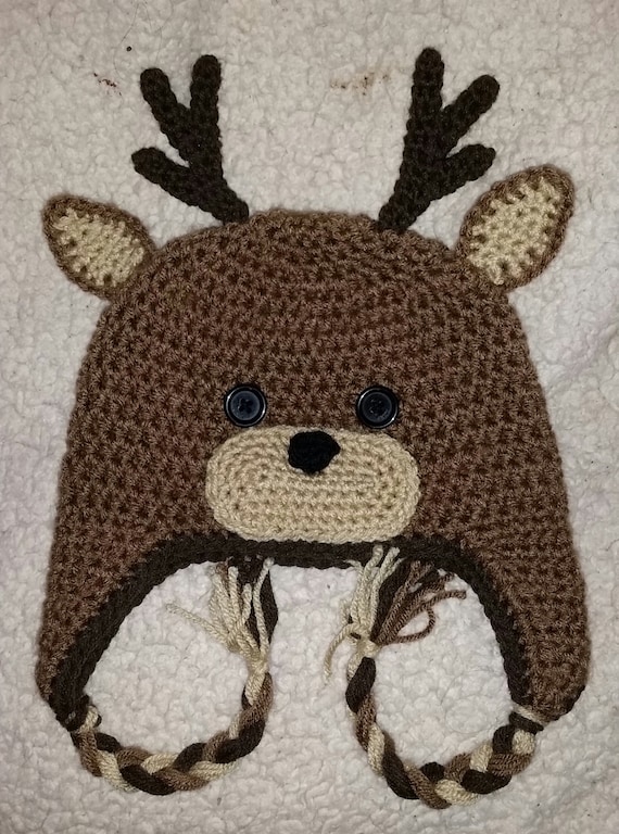 PDF Reindeer Hat Pattern Crochet Etsy
