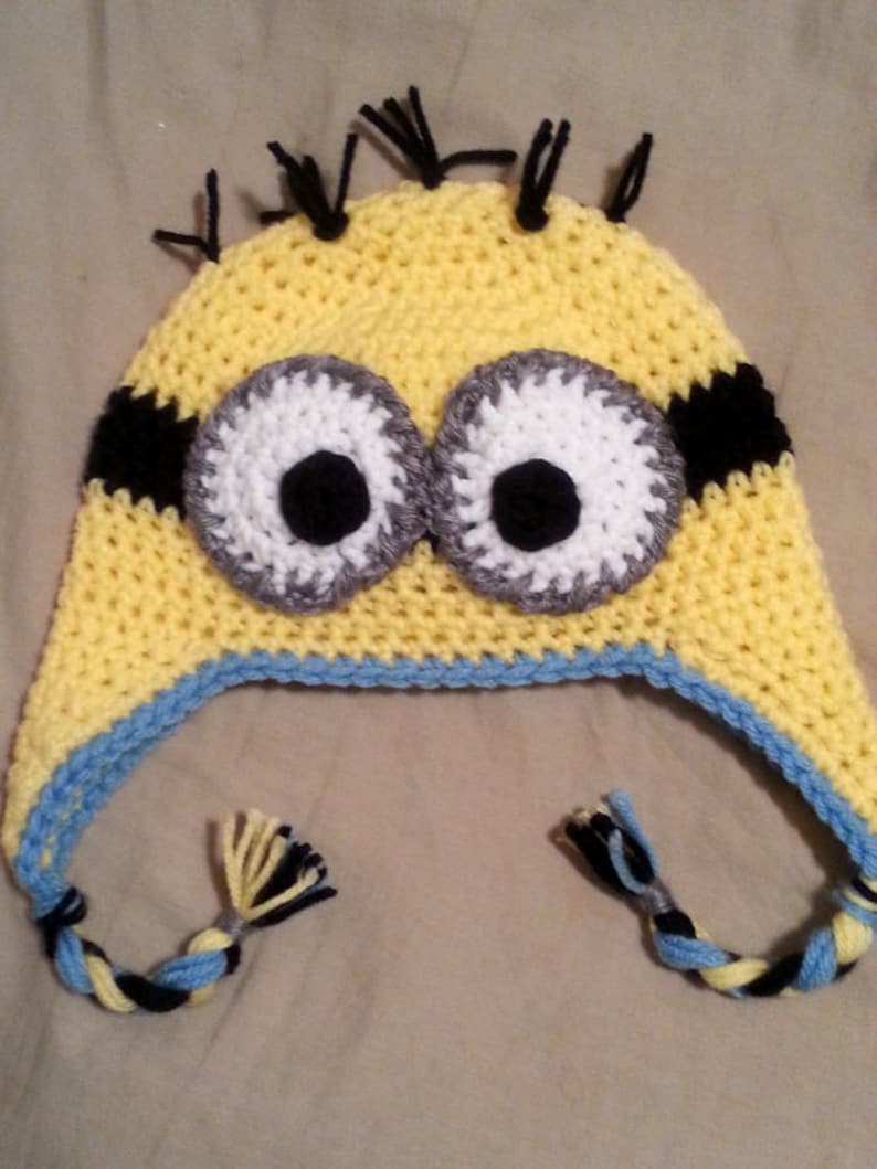 PDF Minion All Sizes Crochet Hat image 4