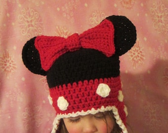 PDF Minnie ALL Sizes Crochet Hat Pattern