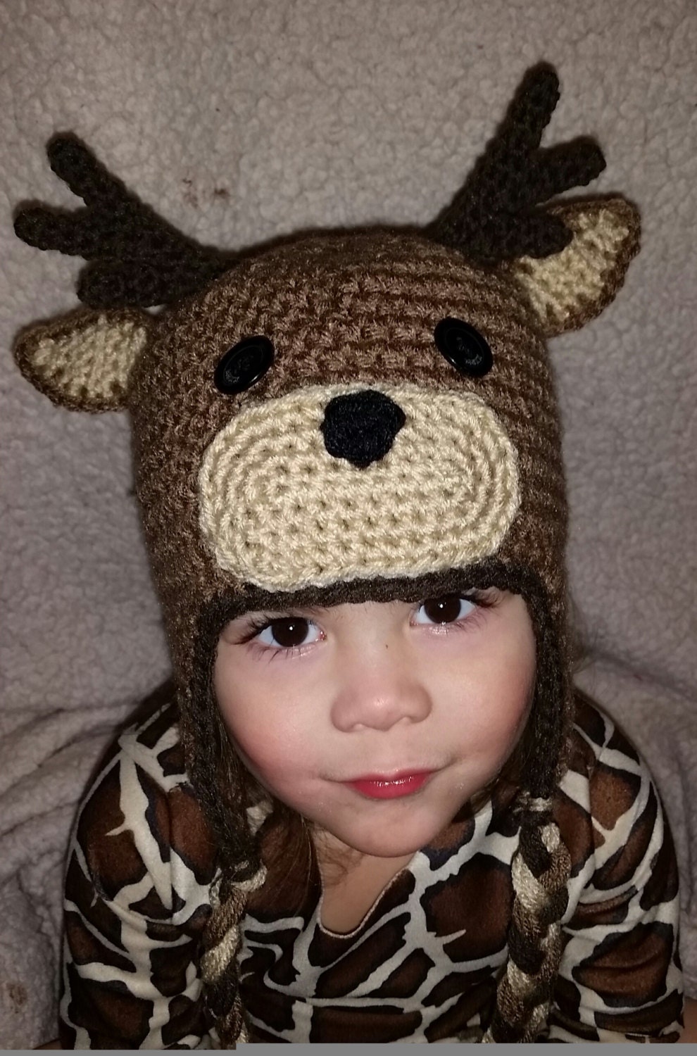PDF Reindeer Hat Pattern Crochet Etsy