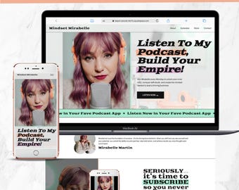 Squarespace 7.1 Template: Colorful Podcast Website