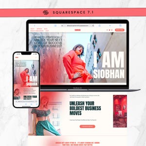 Squarespace Template for Coaches, Business Coach, Squarespace 7.1 Website Template, Colorful Fun Bold Website, Service-Based Business Site