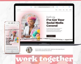 Plantilla colorida de Squarespace 7.1: Tema para sitio web de asistente virtual