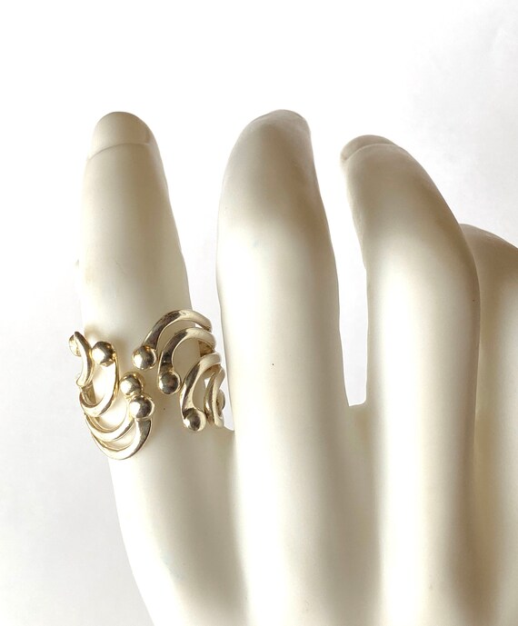 Sterling Silver Scroll Ring, Size 8 - image 3