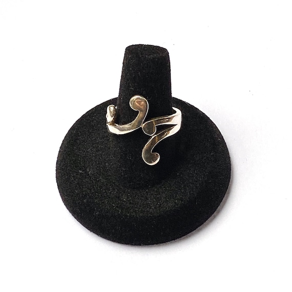 Sterling Silver Scroll Bypass Ring, Size 9 - image 8