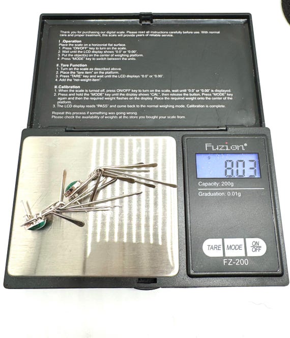 Sterling Silver Malachite Dangle Post Earrings - image 10