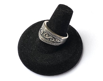Sterling Silver Decorative Band, Size 9
