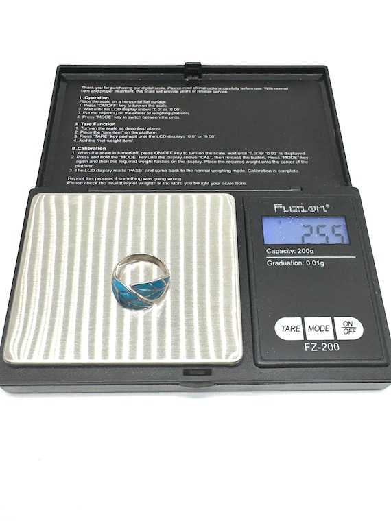 Sterling Silver Adjustable Leaf Ring Turquoise - image 11