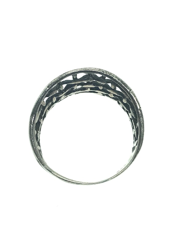 Sterling Silver Ring Basketweave Ring - image 3