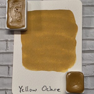 Yellow Ochre PY43 Handmade Watercolor Paint | Natural Earth Pigment | Studio Core