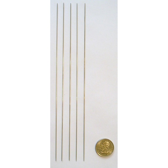 Size 4//0 single pointed 0000 steel knitting needles