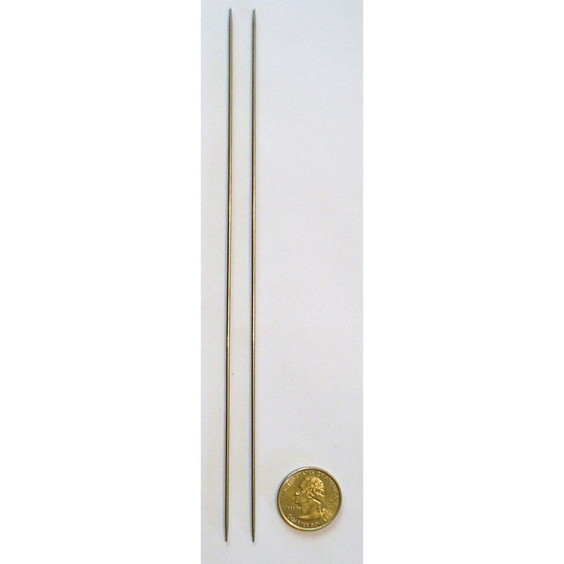 Size 4//0 single pointed 0000 steel knitting needles