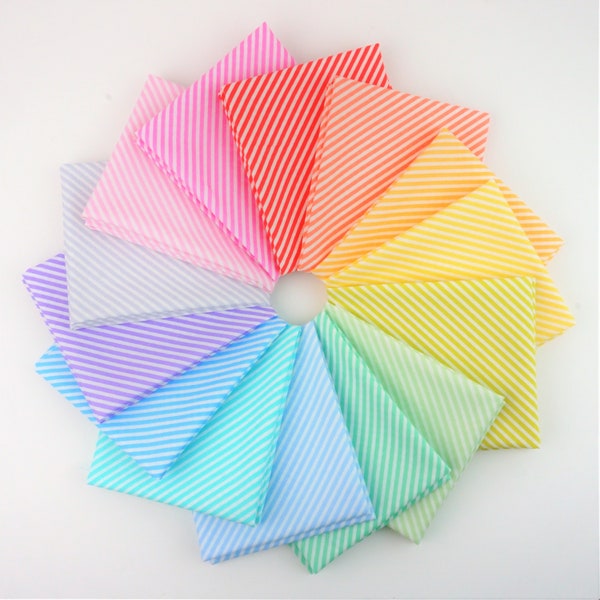 Sweet Shoppe Fat Quarter Bundle by Andover Fabrics - Candy Stripes - 14 Fat Quarters - 3.5 Yards Total