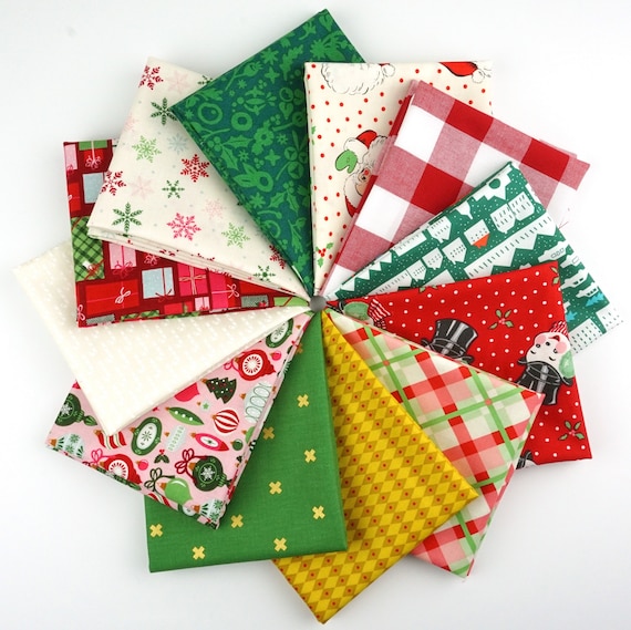 FAT QUARTER FABRIC HOORAY FOR SNOW SNOWMAN CHRISTMAS HOLIDAY 100/% COTTON FQ