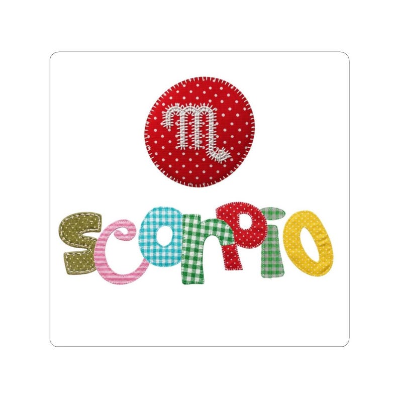 Colorful Scorpio Zodiac Symbol Kiss-cut Sticker - Etsy