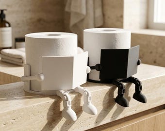 Funny Toilet Paper Holder, 3D Printed Toilet Paper Buddy, Sitting Bathroom Decor, Cute Modern Bathroom Accessory, Unique Housewarming Gift