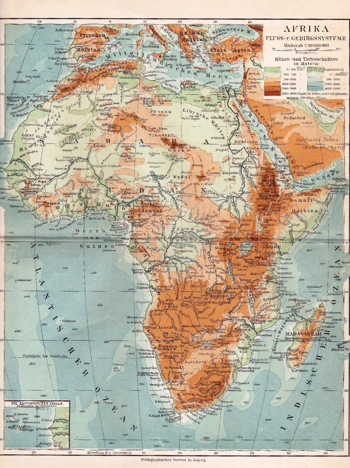 Map : World map 1460 1924, Das ist die Mapa mudi vo alle Land : un  Kungreich wie sie ligend in der gaze Welt , Antique Vintage Reproduction