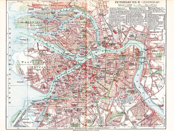1927 Sankt Petersburg Ehemalige Leningrad Russland Der Fluss Etsy