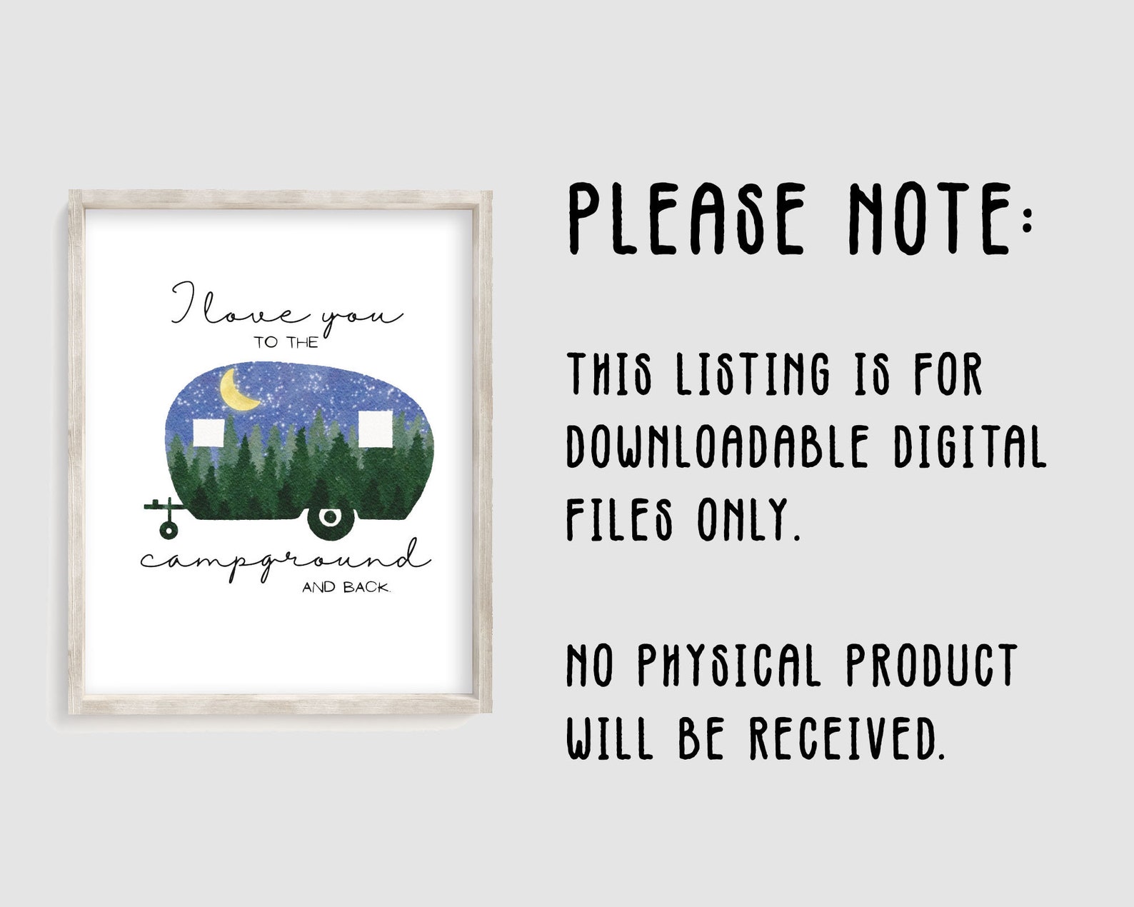Instant Download Printable Camper Painting | Artwork | Greeting Card ...