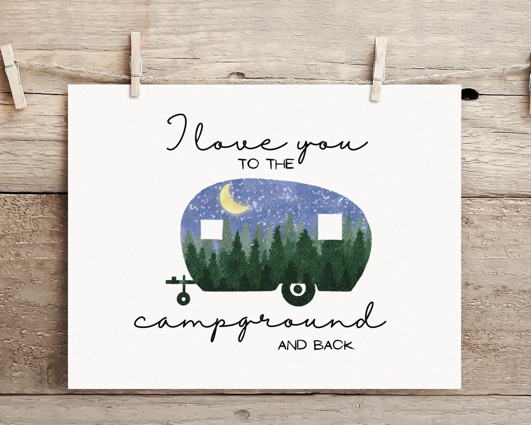 Instant Download Printable Camper Painting | Artwork | Greeting Card ...
