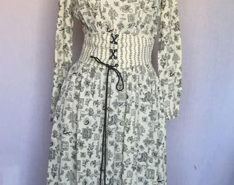 70's Young Edwardian praire dress