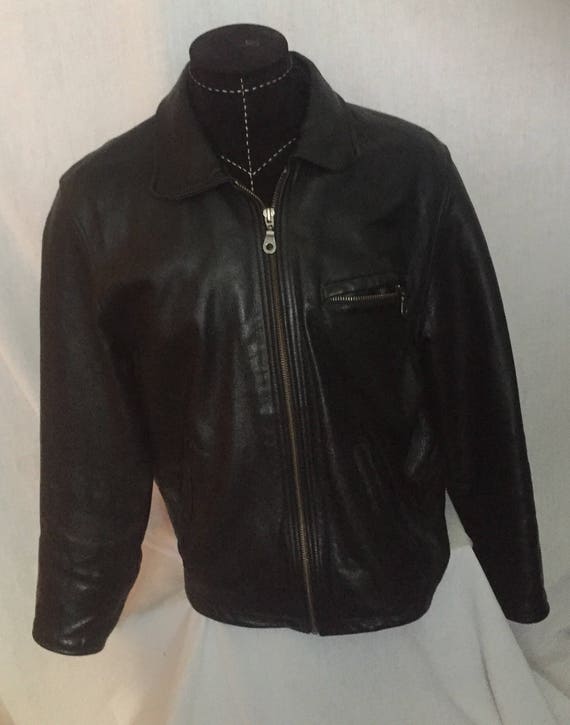 90's Black Leather Jacket
