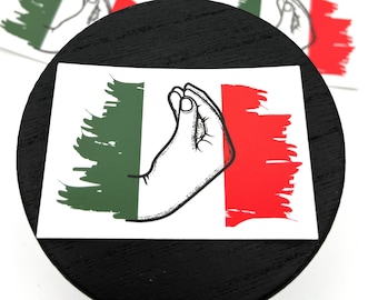 Italian hand vinyl waterproof sticker