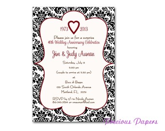 damask invitations etsy