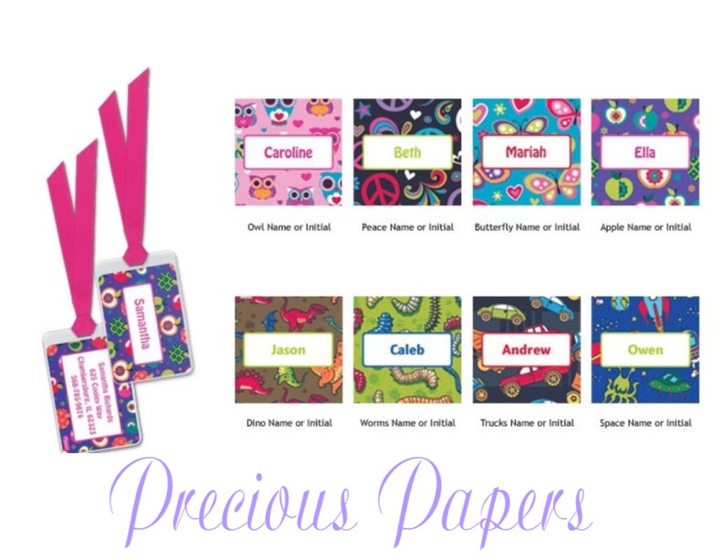 Personalized Kids Luggage Tags Personalized Kids Bag Tags Etsy UK