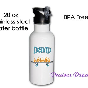 Skater-straw Stainless Steel insulated water bottle (400ml