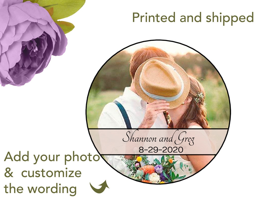 Personal Photo Sticker Personalized Photo Sticker PRINTED, Custom Photo, Engagement Party ...