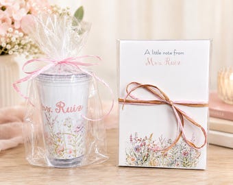 Personalized Teacher gift set, teacher notepad and tumbler set Appreciation Gifts