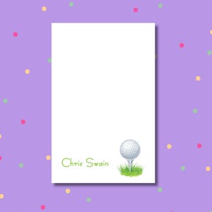 Personalized golf notepads, golfing gifts,  golf gift for men and women, custom golf notepad