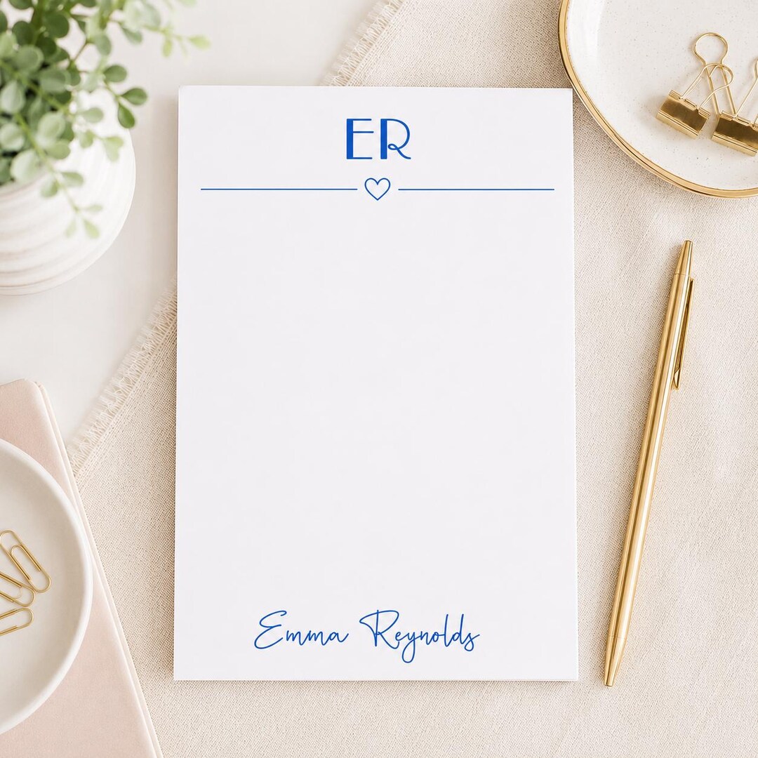Personalized Notepad | Custom Name or Monogram Notepad | Lined or ...