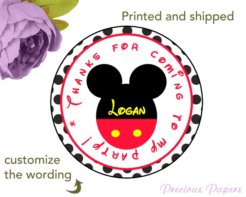 Mickey And Minnie Disney Wedding Favors Round Stickers Labels For