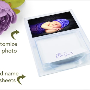 Personalized photo note sheet holder memo holder notepad photo gift picture image 1