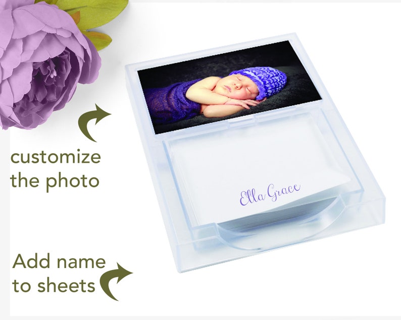 Personalized photo note sheet holder memo holder notepad photo gift picture image 1