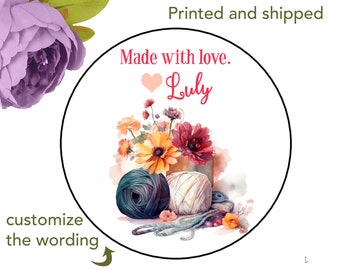 Personalized Yarn Knitting Crocheting stickers labels PRINTED