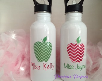 Teacher water bottles - apple reusable water bottle Teacher Gifts Stainless Steel Water Bottle